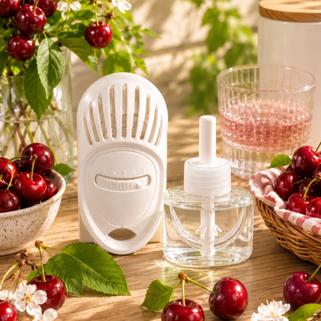 Black Cherry plug-in diffuser kit with a rich, sweet cherry fragrance by Miss Jules Melts & Crafts.