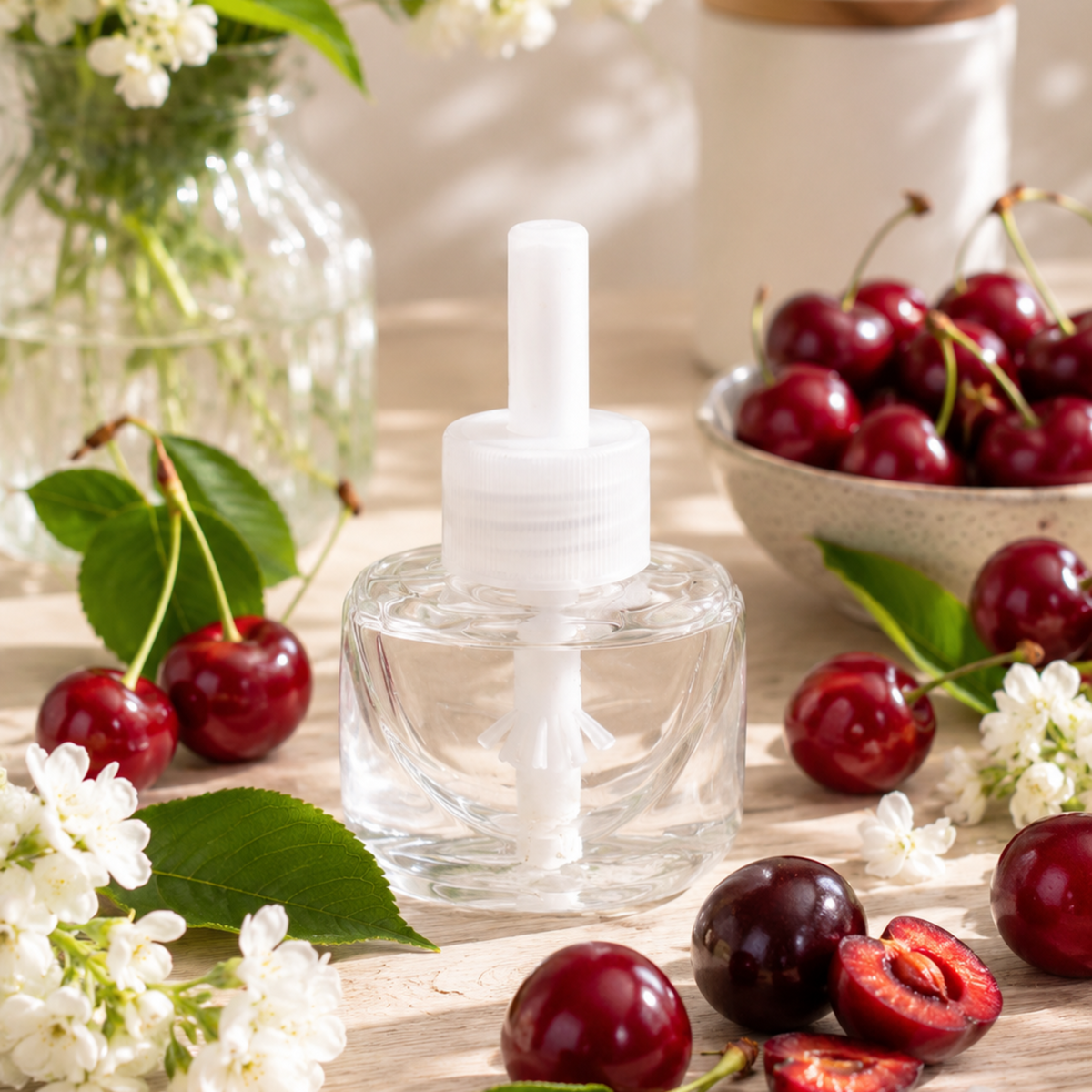 Black Cherry plug-in diffuser refill with a juicy, fruity cherry fragrance by Miss Jules Melts & Crafts.