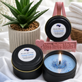 Clean Linen scented candle in a 4oz tin by Miss Jules Melts & Crafts.