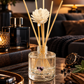 100ml For Him aftershave-inspired reed diffuser with decorative floral reeds by Miss Jules Melts & Crafts.
