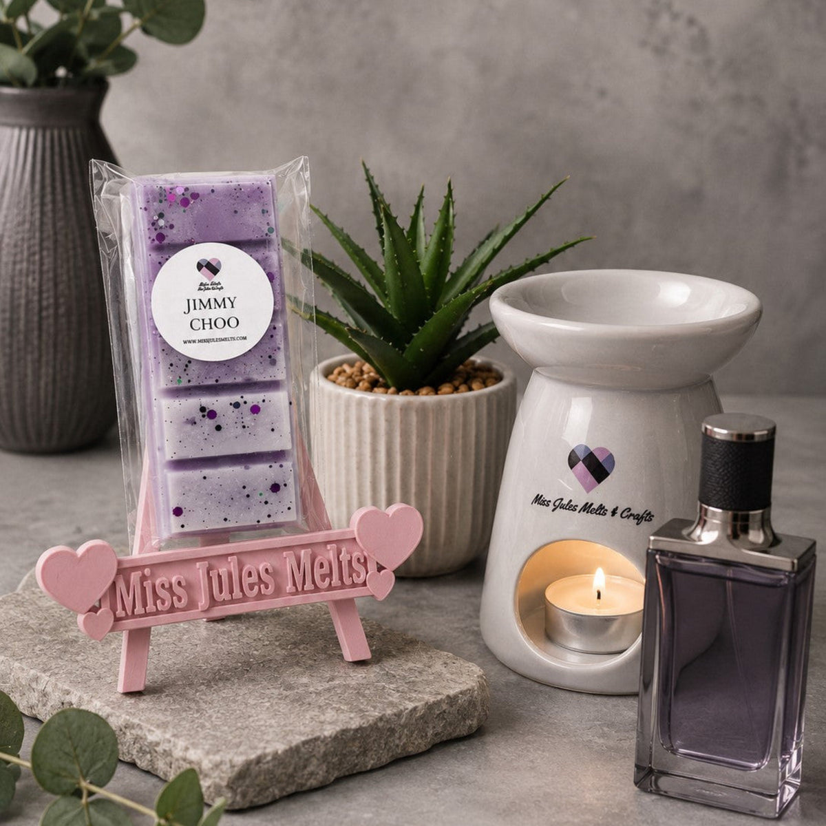 Jimmy Choo Man-inspired scented wax melt snap bar from Miss Jules Melts & Crafts.