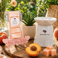 Juicy Peach Wax Melts by Miss Jules Melts & Crafts – sweet, juicy peach-inspired fruity home fragrance.