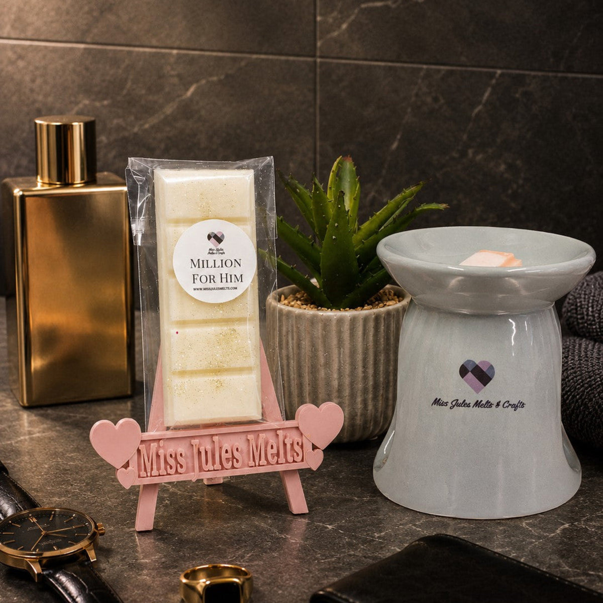 Million for Him-inspired scented wax melt snap bar from Miss Jules Melts & Crafts.