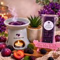 Plum & Mulberry scented wax melt snap bar from Miss Jules Melts & Crafts.