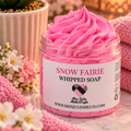 200ml pot of Snow Fairie inspired whipped soap with a sweet candyfloss fragrance by Miss Jules Melts & Crafts.